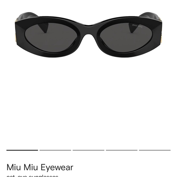 Miu Miu Black Oval Sunglasses - Picture 2 of 3